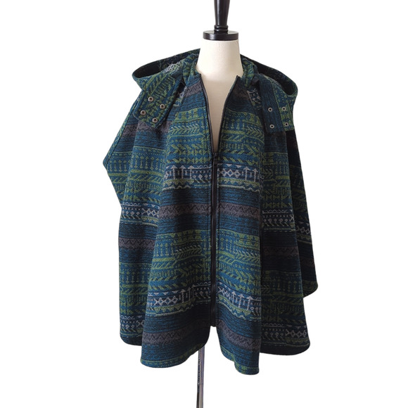 Wildflowers Jackets & Coats Wildflower Poncho Womens Heavy Aztec